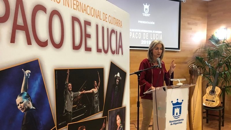 La Consejera de CUltura Patricia del Pozo en la presentación del Encuentro Paco de Lucía