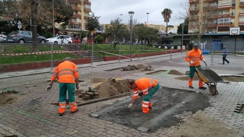 Obras en la Plaza de Grecia en San Jos&eacute; Artesano
