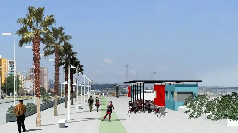 Paseo Mar&iacute;timo de Ribera dise&ntilde;ado en el proyecto de 2009