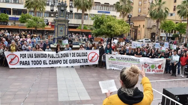 Una imagen del acto de CGT en la Plaza Alta