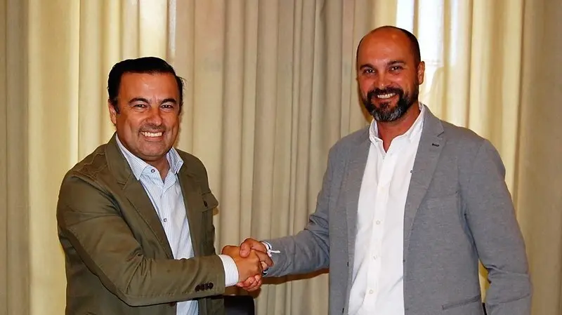 David Gil y Miguel Alconchel durante la presentaci&oacute;n del acuerdo
