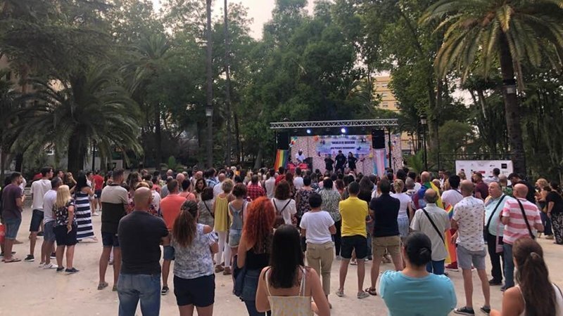 El pregón se celebró en el Parque María Cristina LGTBI