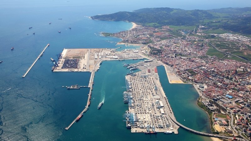 Vista área del Puerto de Algeciras