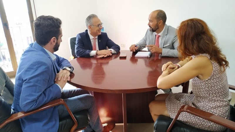 Lozano y Alconchel en la primera visita institucional del presidente de Mancomunidad