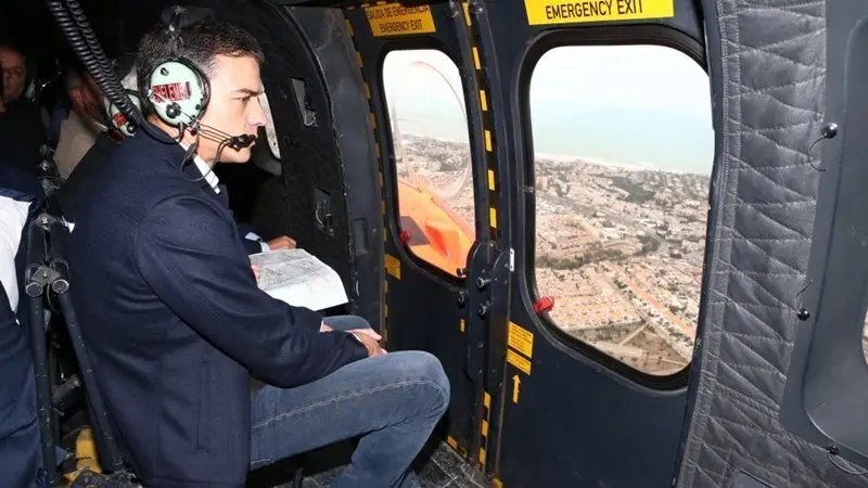 S&aacute;nchez en una visita reciente a una zona afectada por el temporal