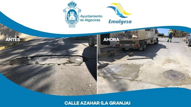 Reparación calle Azahar
