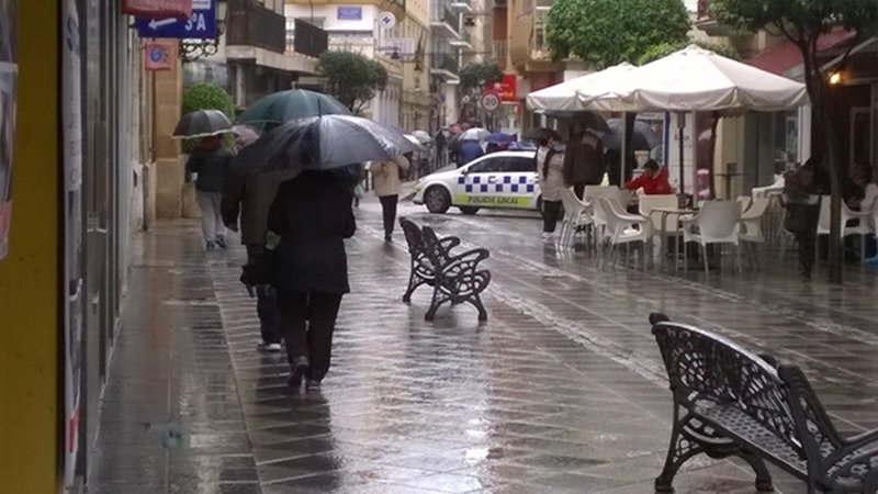 Lluvia en Algeciras