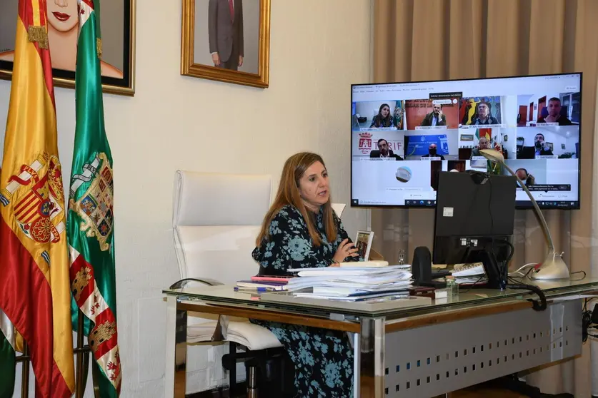 Videoconferencia de Irene Garc&iacute;a con alcaldes del Campo de Gibraltar