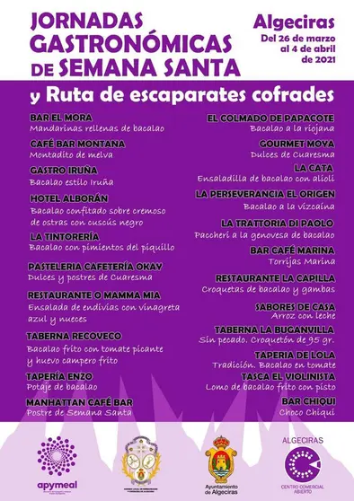 Jornadas Gastron&oacute;micas durante la Semana Santa