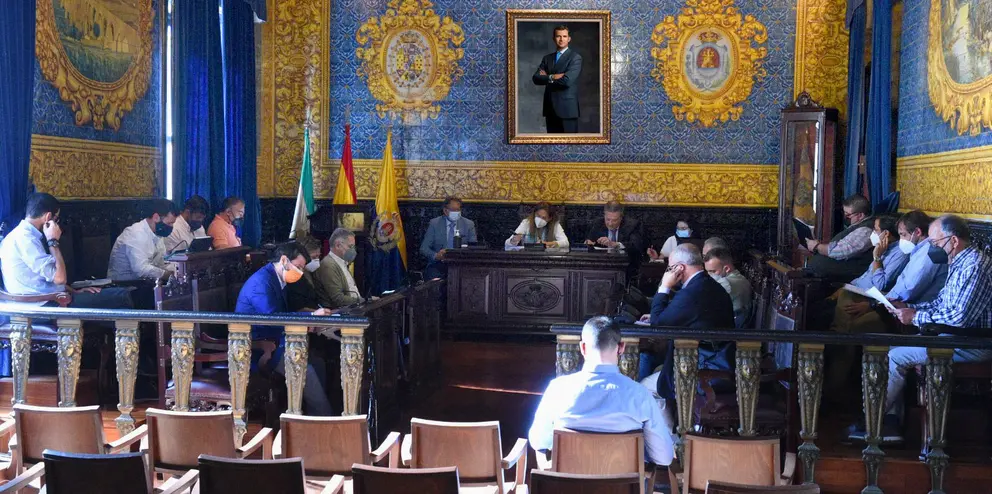 Un momento de la reuni&oacute;n presencial. AYTO ALGECIRAS