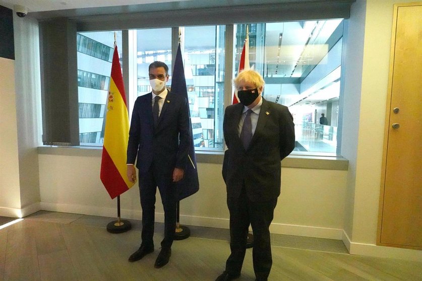 El presidente del Gobierno, Pedro Sánchez, se reúne con el primer ministro de Reino Unido, Boris Johnson