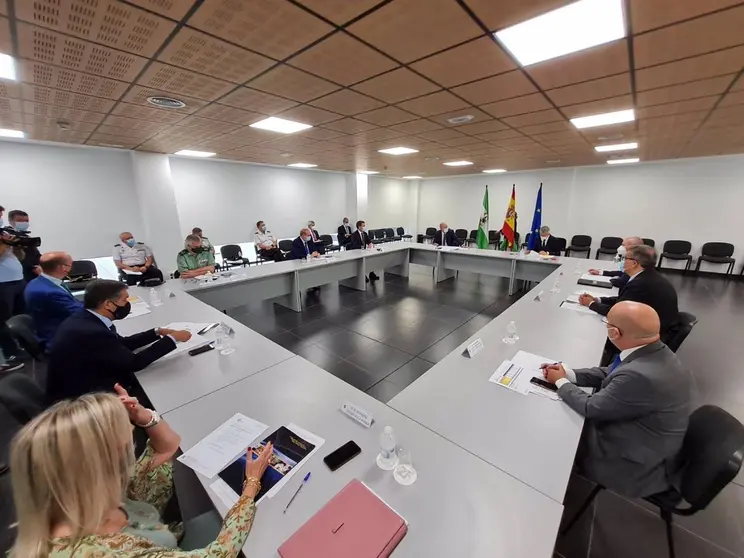 Reuni&oacute;n del plan especial de seguridad Campo de Gibraltar presidida por Grande-Marlaska