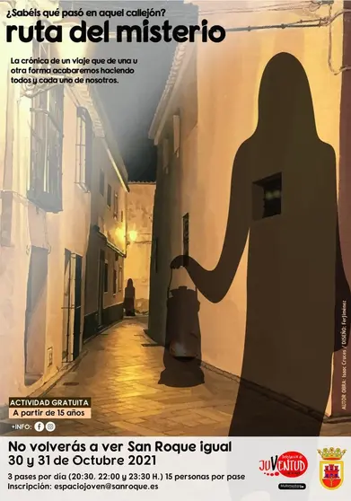 cartel ruta misterio halloween
