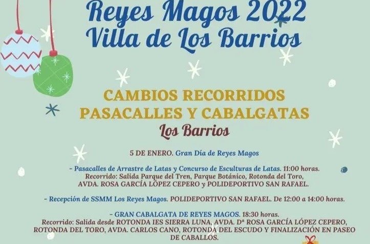 Cartel de Reyes Magos 2022 en Los Barrios
