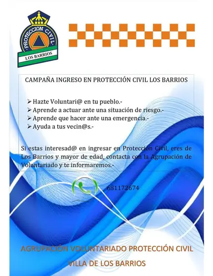 Cartel de la campa&ntilde;a de Protecci&oacute;n Civil