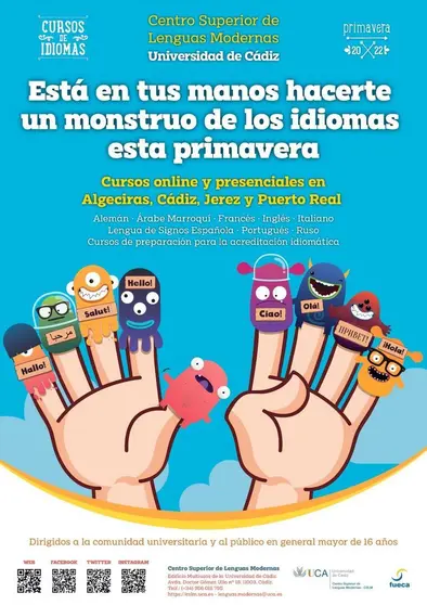 Cartel cursos de idiomas