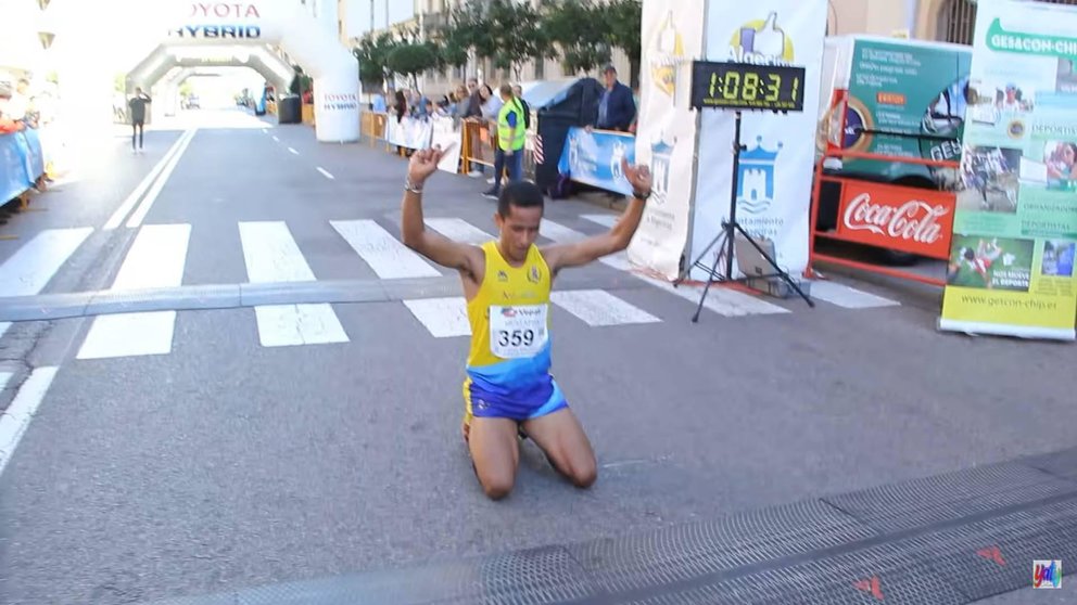 Mustapha Sabili, en la media maraton de Algeciras