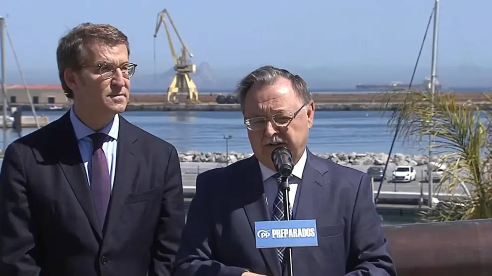 Feijoo, junto a Juan Vivas, esta ma&ntilde;ana en Ceuta