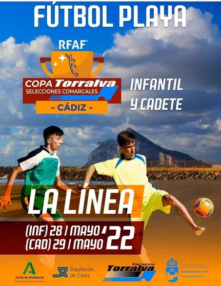 Cartel del torneo de f&uacute;tbol playa