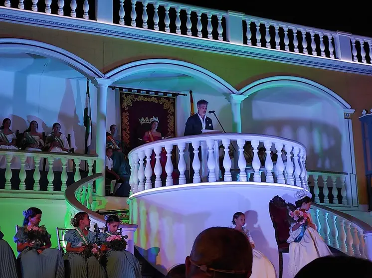 Jorge Fern&aacute;ndez, durante el Preg&oacute;n de la Feria