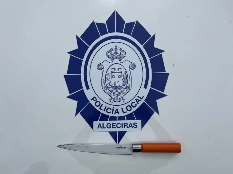 El cuchillo empleado en el robo