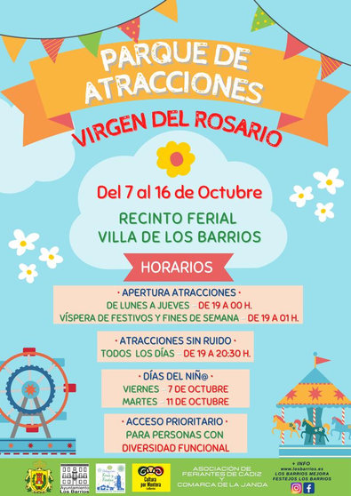 Cartel Parque de Atracciones Virgen del Rosario 2022