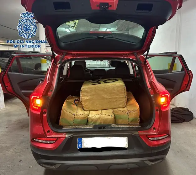 Fardos de hach&iacute;s en el veh&iacute;culo interceptado