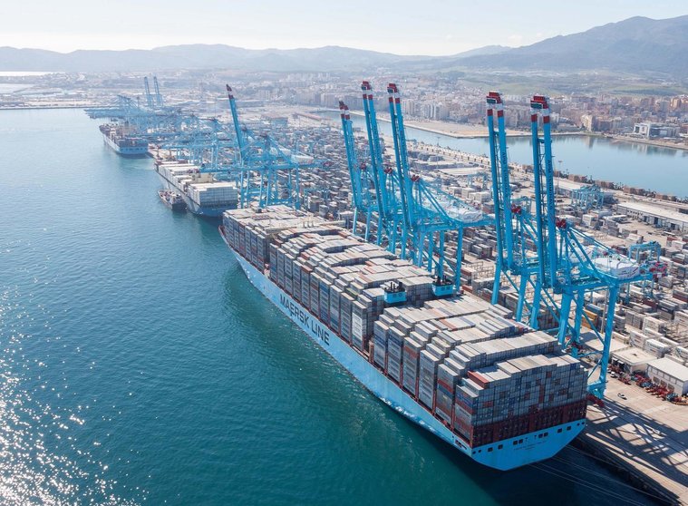 Maersk McKinney Moller en el puerto de Algeciras