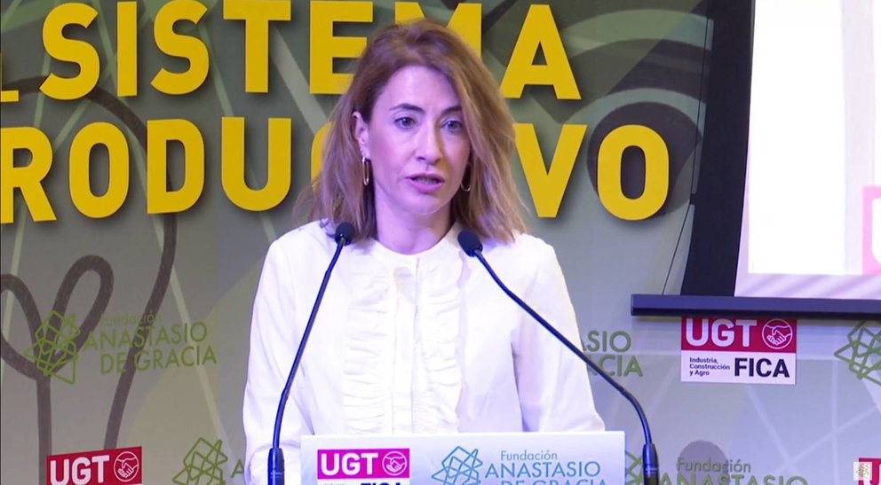 Raquel Sánchez, durante su intervención en el Congreso
