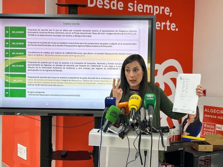 Rocío Arrabal, en rueda de prensa