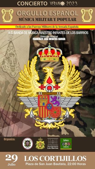 Cartel Concierto de Música Militar y Popular LC