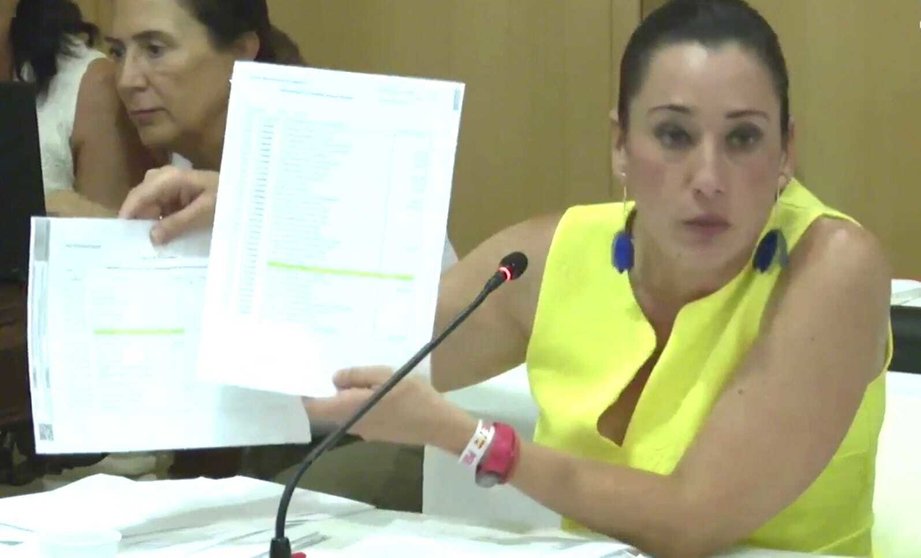 Rocío Arrabal, en el Pleno de Algeciras