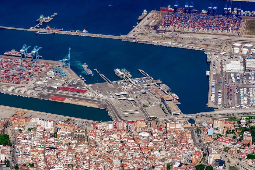Vista aérea Puerto Algeciras