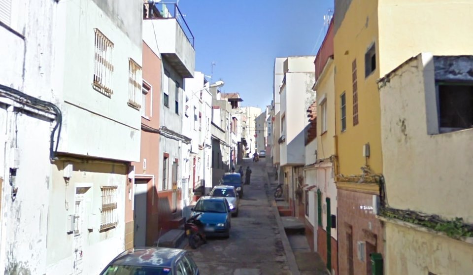Un tramo de la calle Teruel en Algeciras