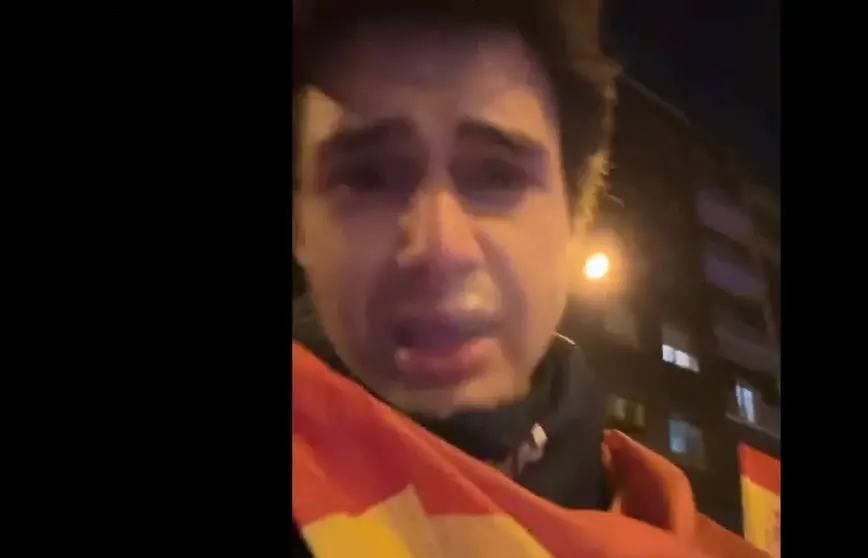 Uno de los manifestantes