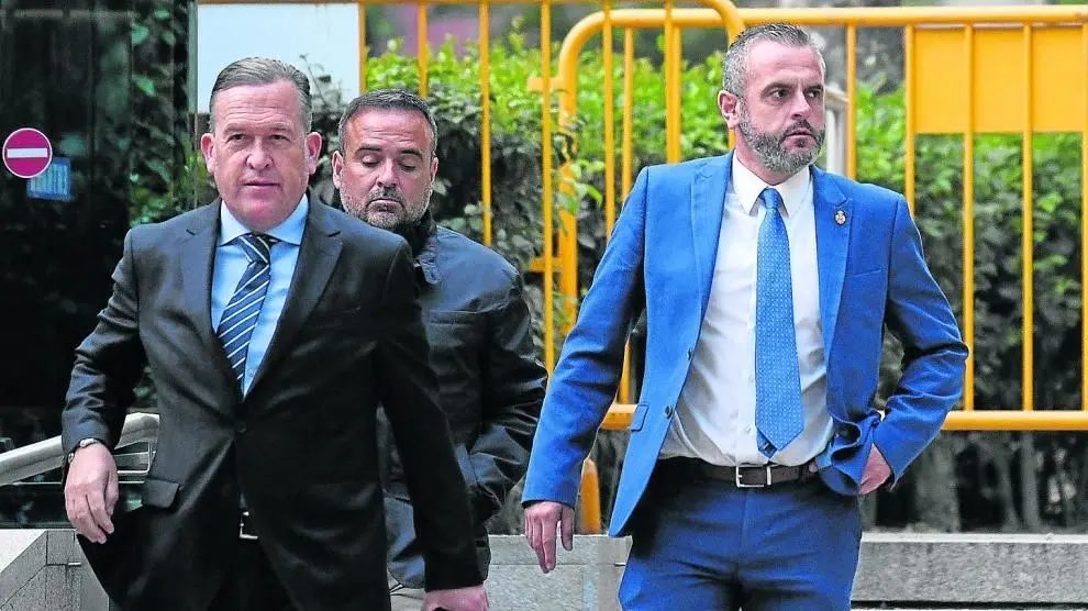 David Oliva, a su salida de la Audiencia Nacional