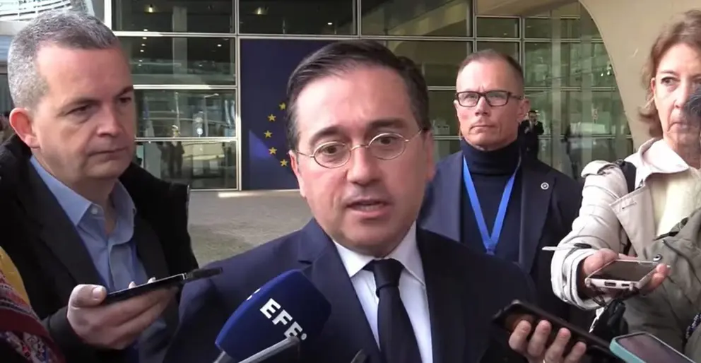 Jos&eacute; Manuel Albares, ayer en Bruselas