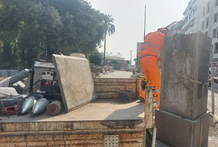 Retirada del monumento