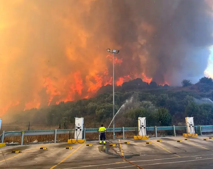 Incendio en Algeciras