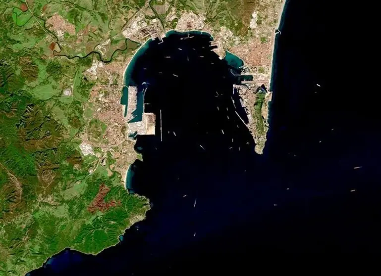 Vista de sat&eacute;lite de la Bah&iacute;a