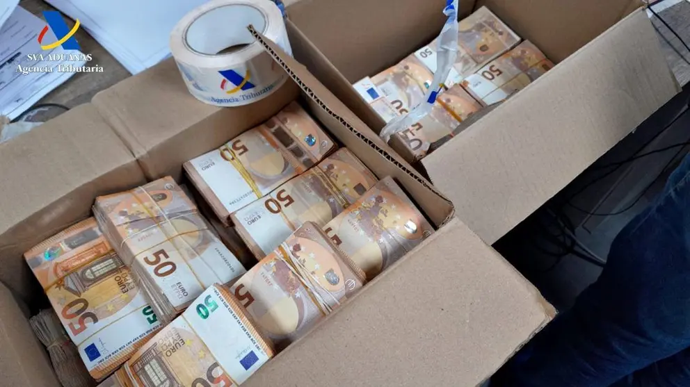 Dinero intervenido en Algeciras