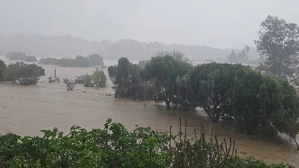 Desbordamiento del r&iacute;o Hozgarganta