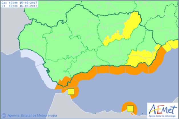 Mapa Andalucia AEMET