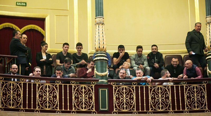 Representantes de la estiba en el Congreso de los Diputados