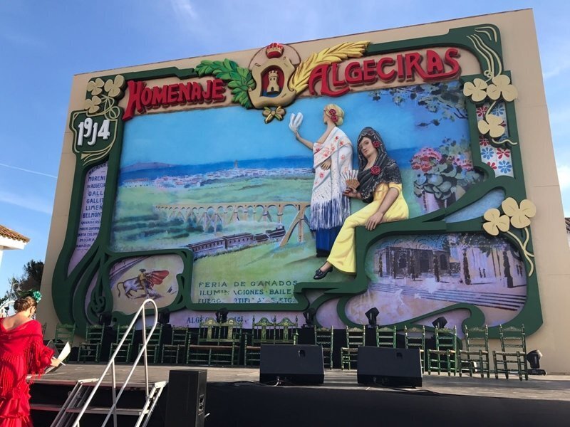 ESCENARIO CORONACIN FERIA DE LOS BARRIOS- HOMENAJE ALGECIRAS