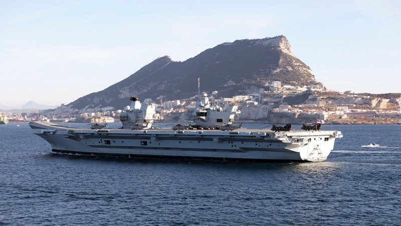 HMS QUEEN ELIZABETH ARRIVES IN GIBRALTAR FOR FIRST OVERSEAS VISIT

The Royal Navy's new aircraft carrier HMS Queen Elizabeth will arrive in Gibraltar today for her first overseas port visit.
The 65,000 tonne future flagship will be conducting a routine logistics stop having left her home in Portsmouth last week for helicopter trials.

Images By PO PHOT Dave Jenkins