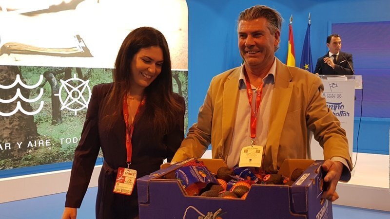 Tesorillo con sus naranjas en su primera aparición en Fitur