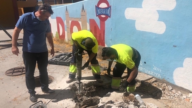 Obras de Emalgesa en un colegio