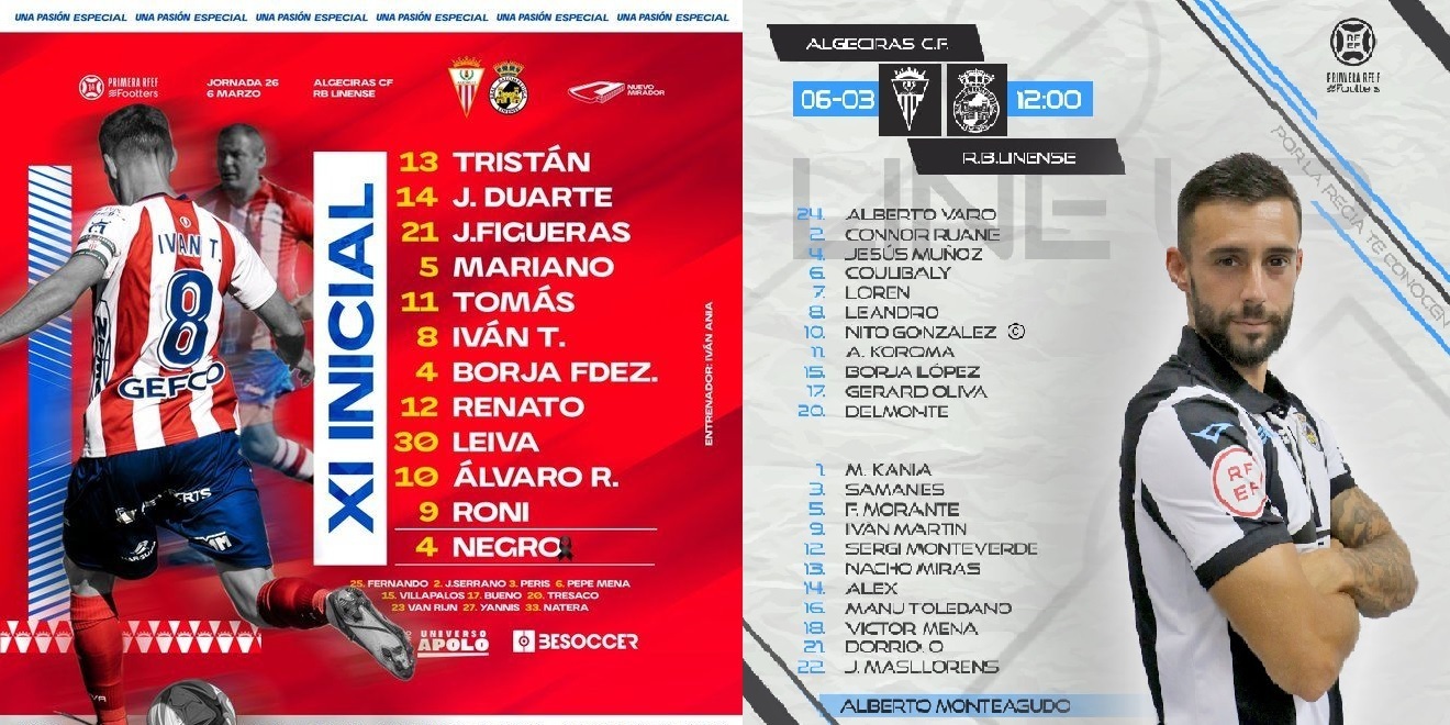 Alineaciones Algeciras - Balona2